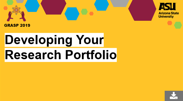 GRASP 2019 Developing your research portfolio access now