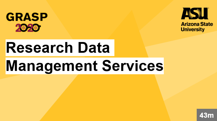 GRASP 2020 Research Data Management Services click for resources