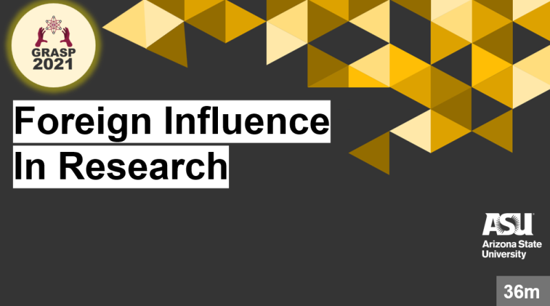 Foreign influence in research click to access resources