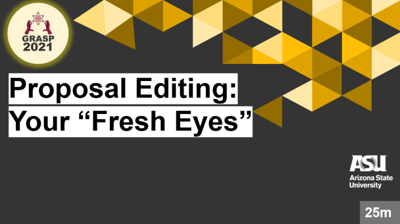 Proposal editing: your "fresh eyes" click to access resources